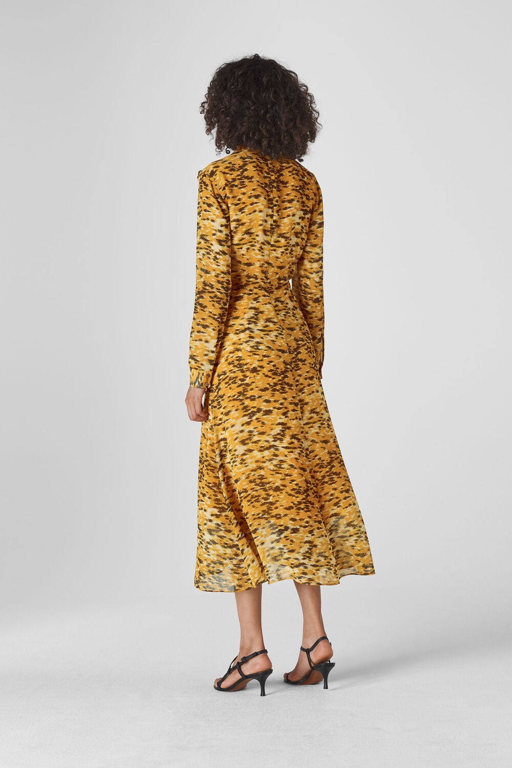 Ines Ikat Animal Dress Yellow/Multi
