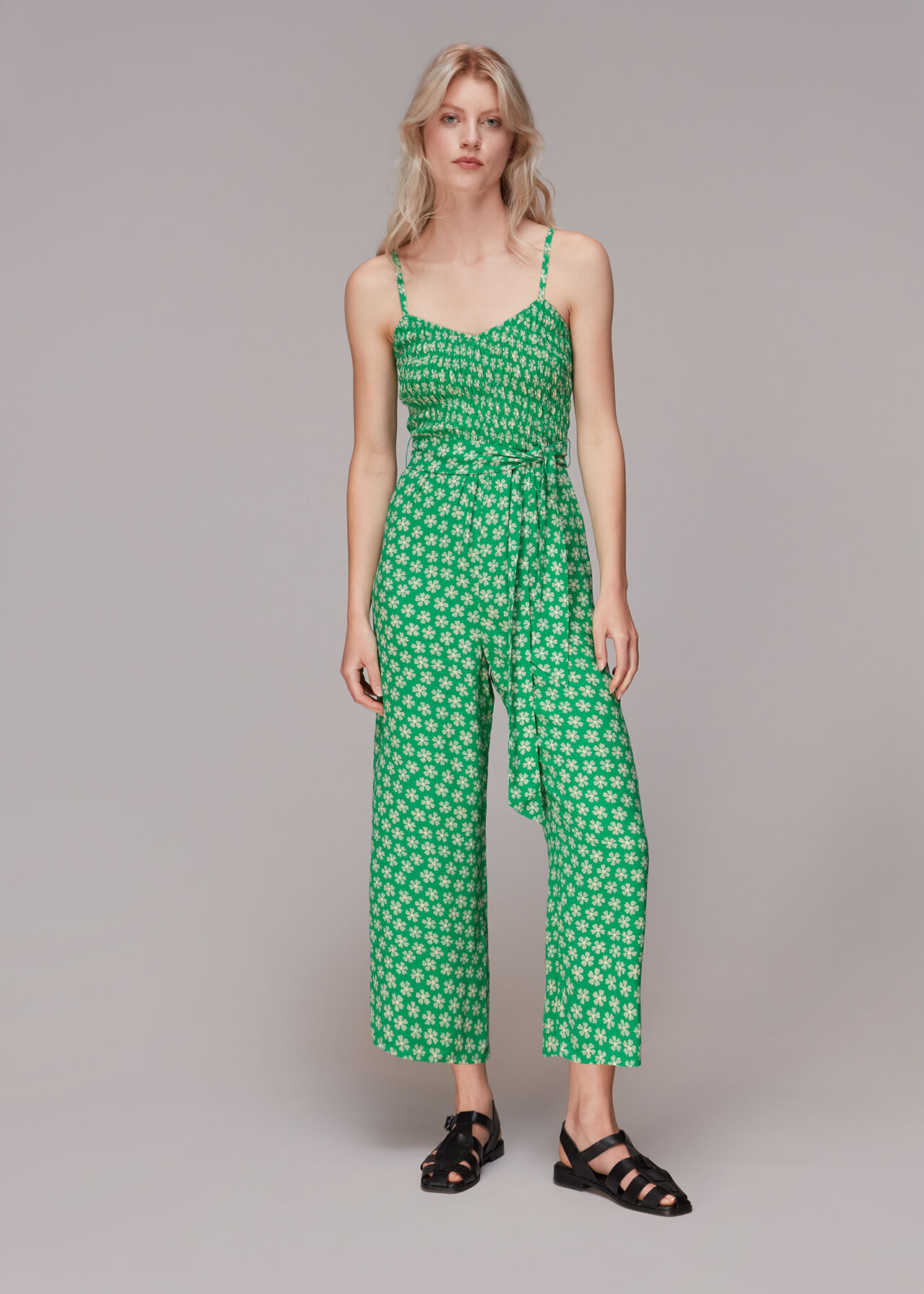 Daisy Check Print Jumpsuit