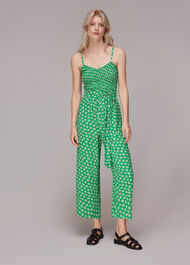 Daisy Check Print Jumpsuit