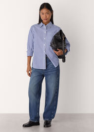 Petite Relaxed Fit Stripe Shirt