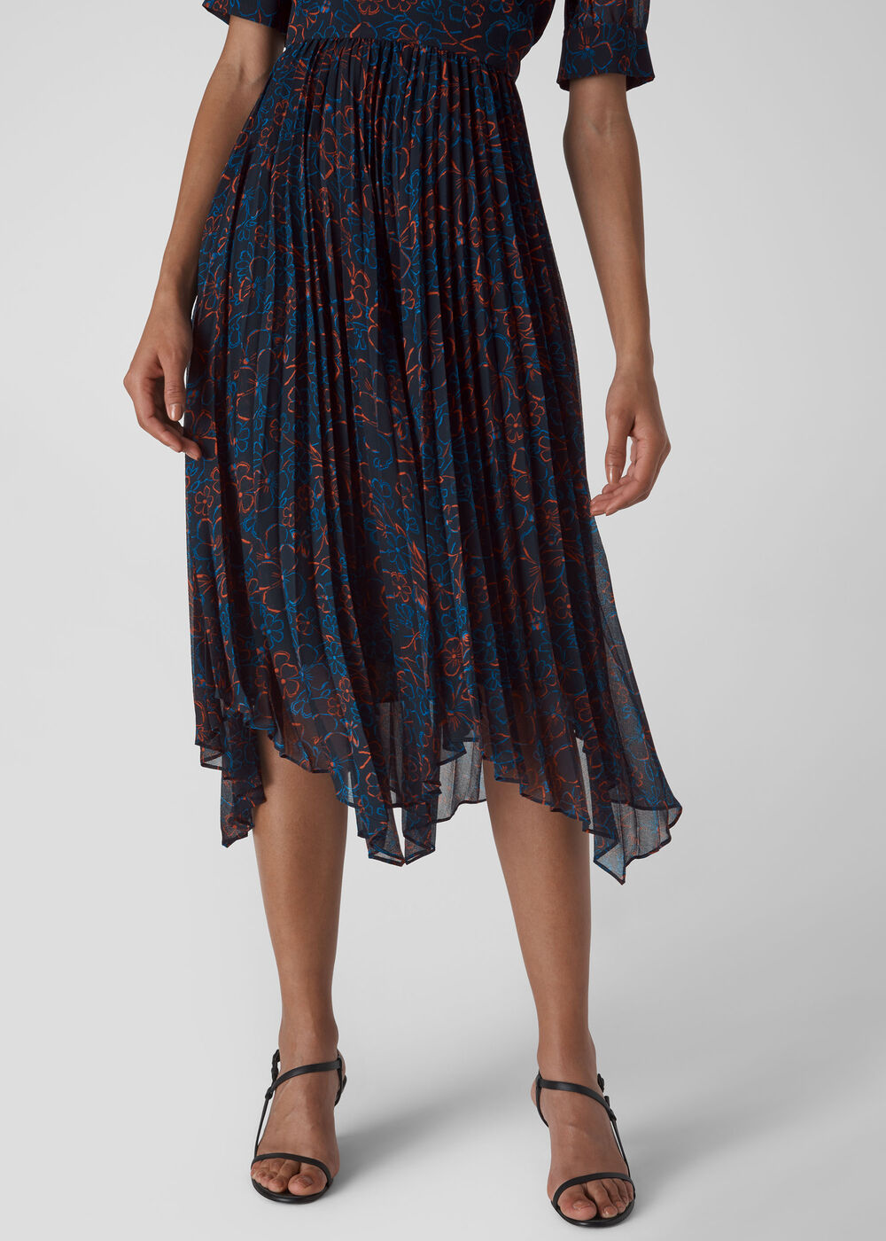 Outline Flower Midi Dress