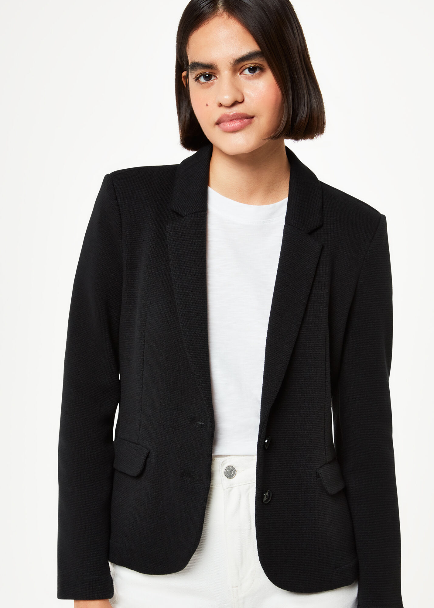 Whistles slim sales jersey jacket pink