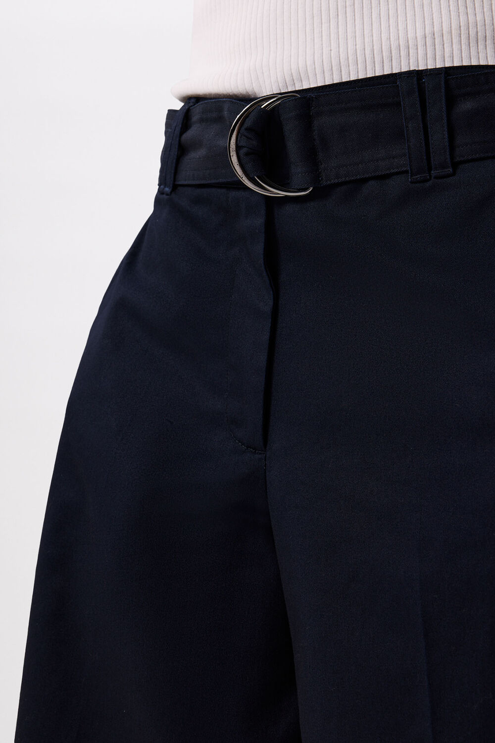 Navy Compact Cotton Bermuda Short