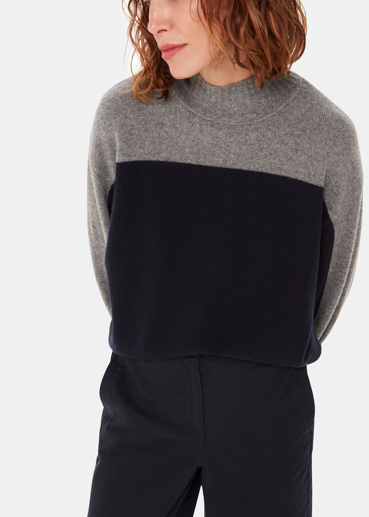 Washed Black Marie Elasticated Waist Chino WHISTLES Whistles UK