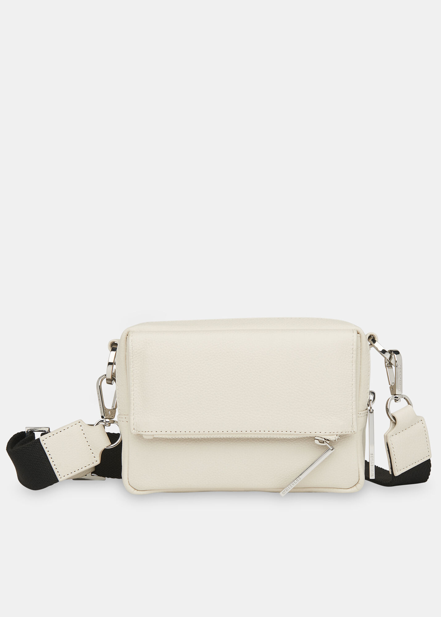 Bibi White Leather Crossbody Bag With Strap Whistles