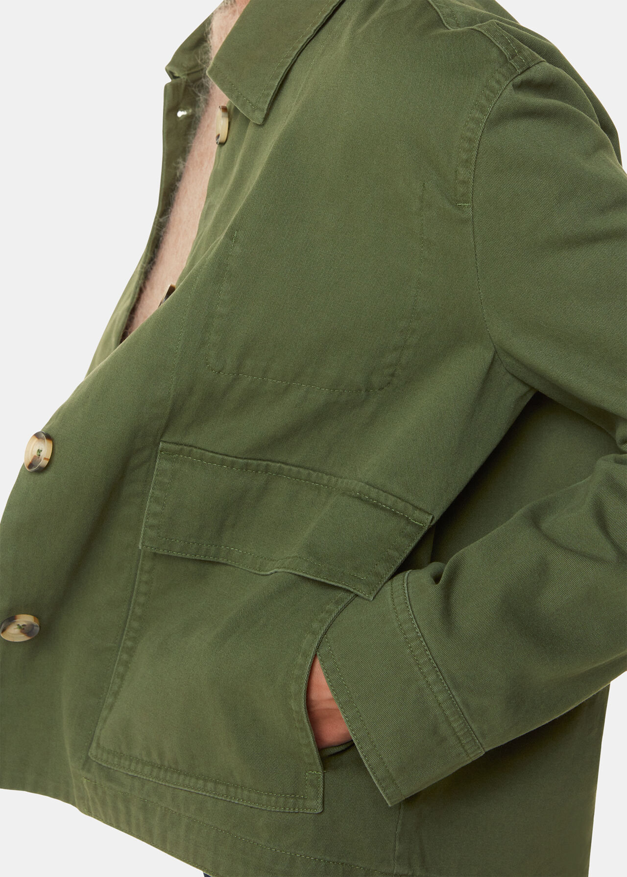 Whistles Marie Casual Jacket Dark Green