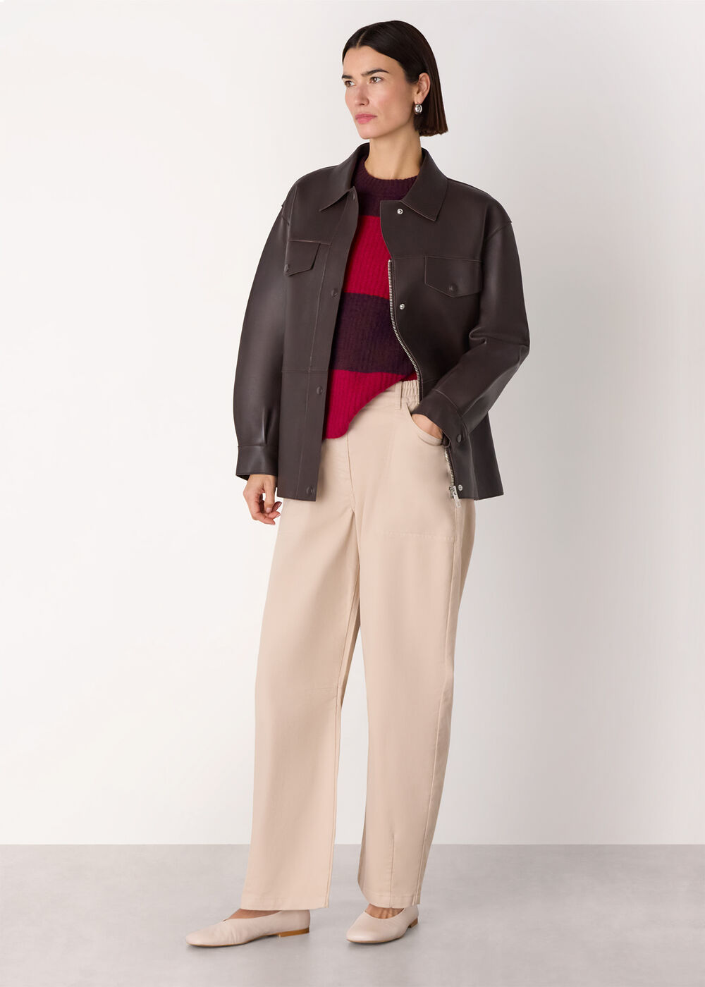 Wool Mix Wide Stripe Knit