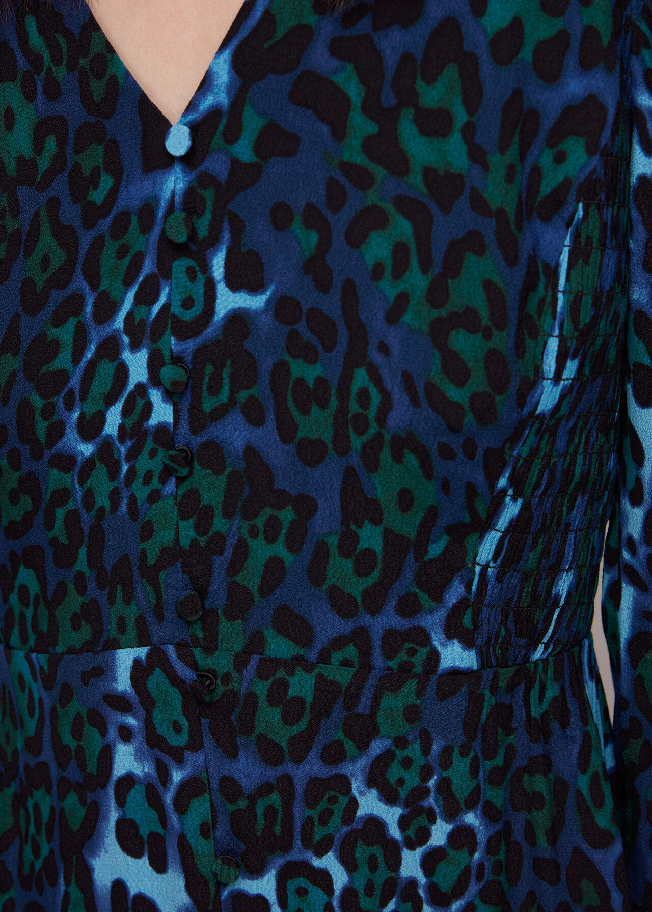 Night Cat Print Midi Dress