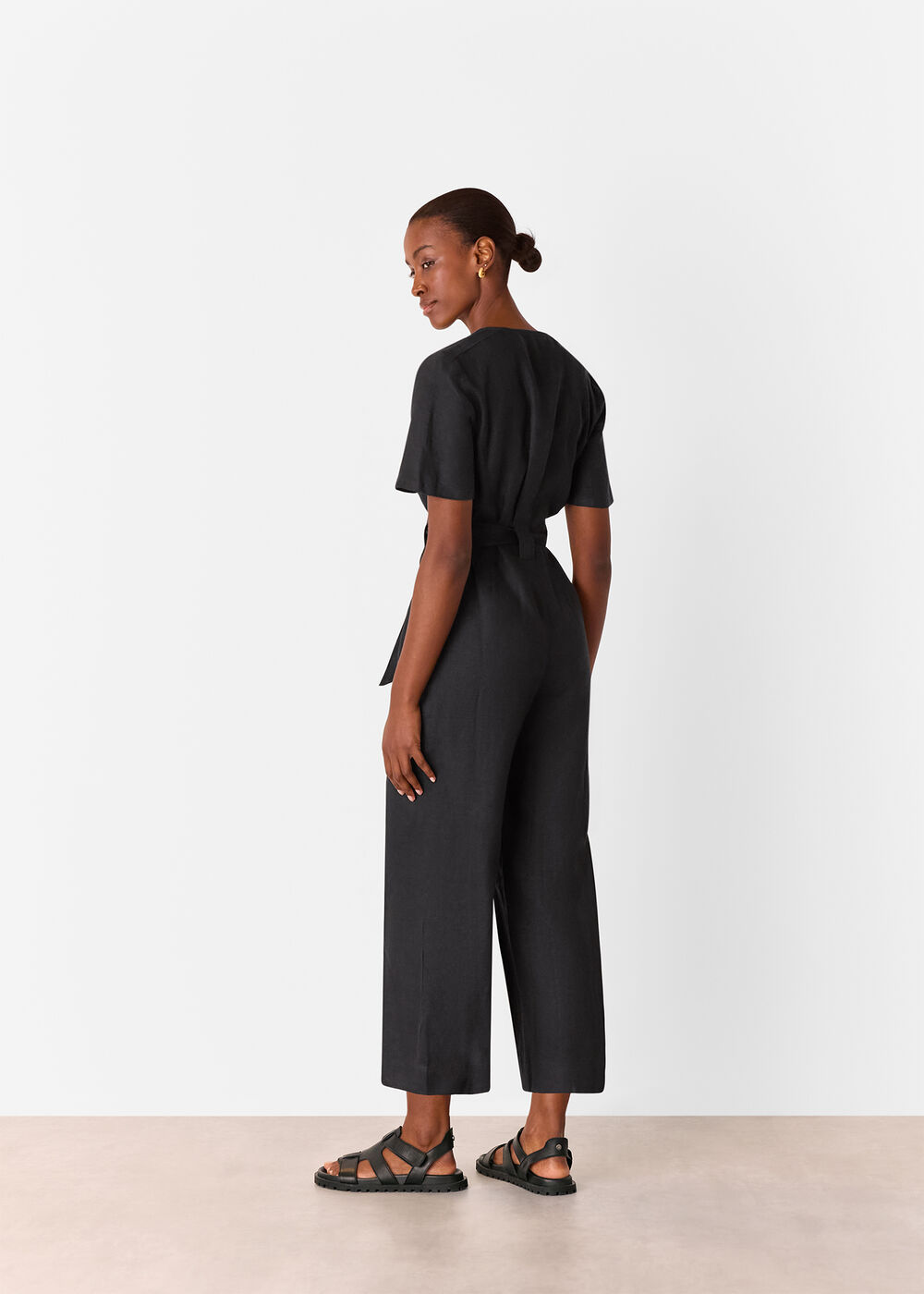 Petite Fiona Linen Button Jumpsuit