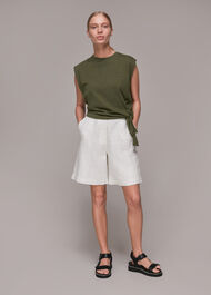 Sleeveless Tie Side Top