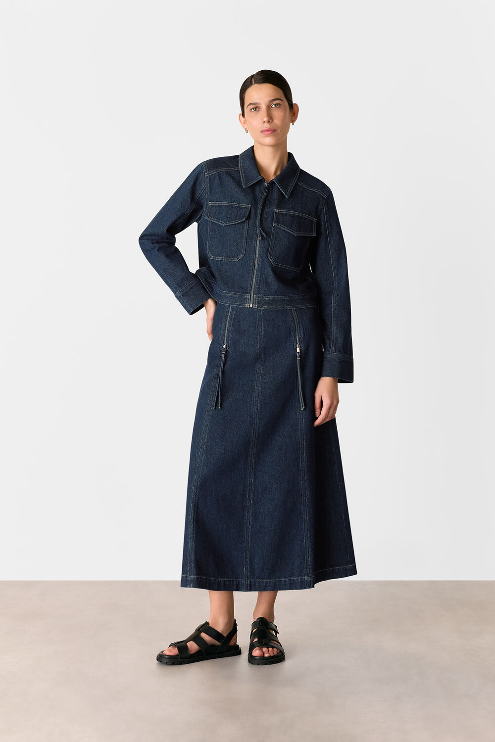 Madri Western Midi Skirt