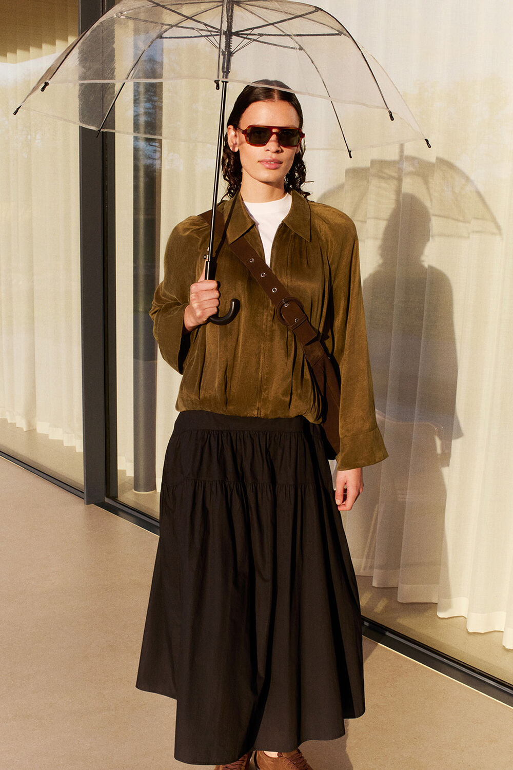 Drapey Bubble Hem Jacket