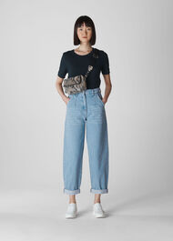 Daniella Pleat Front Jean Denim