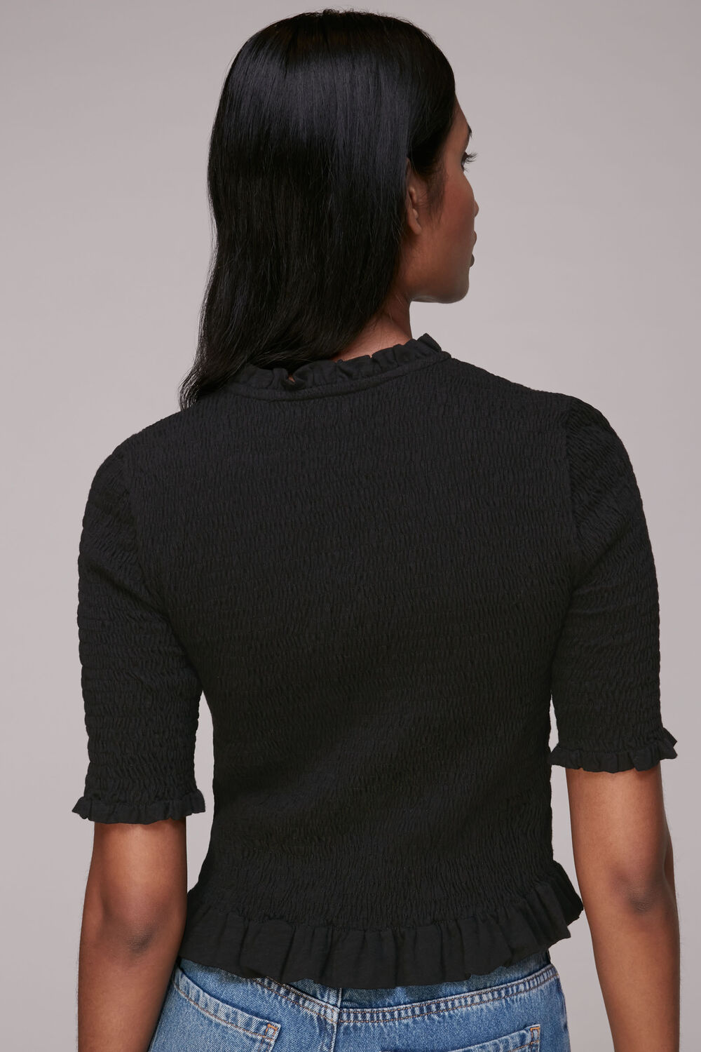 Short Sleeve Shirred Top