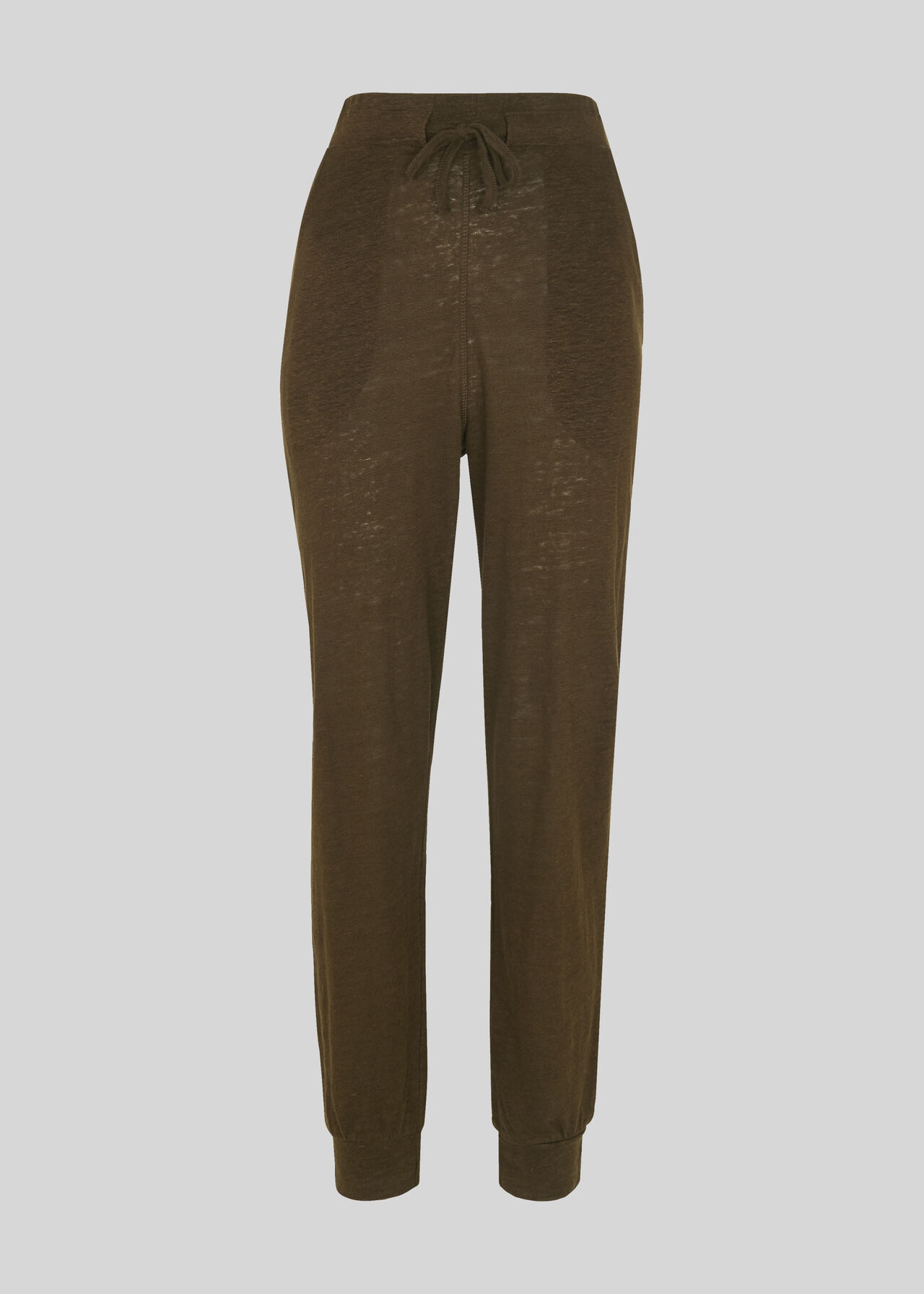 Washed Linen Jogger Khaki