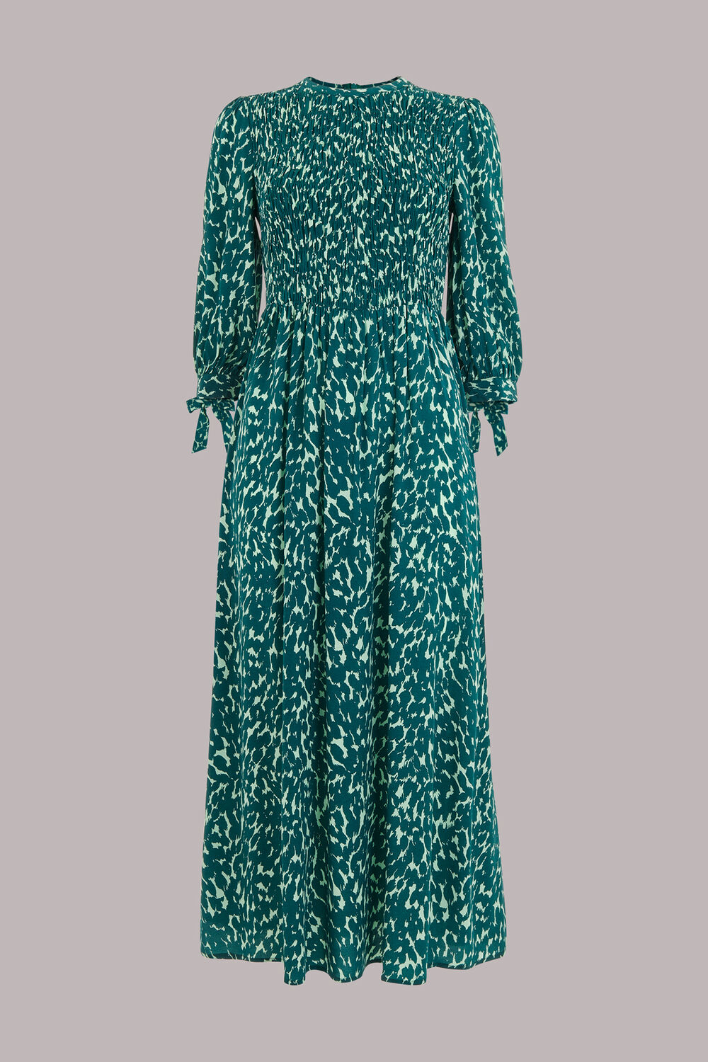 Sahara Cat Shirred Midi Dress