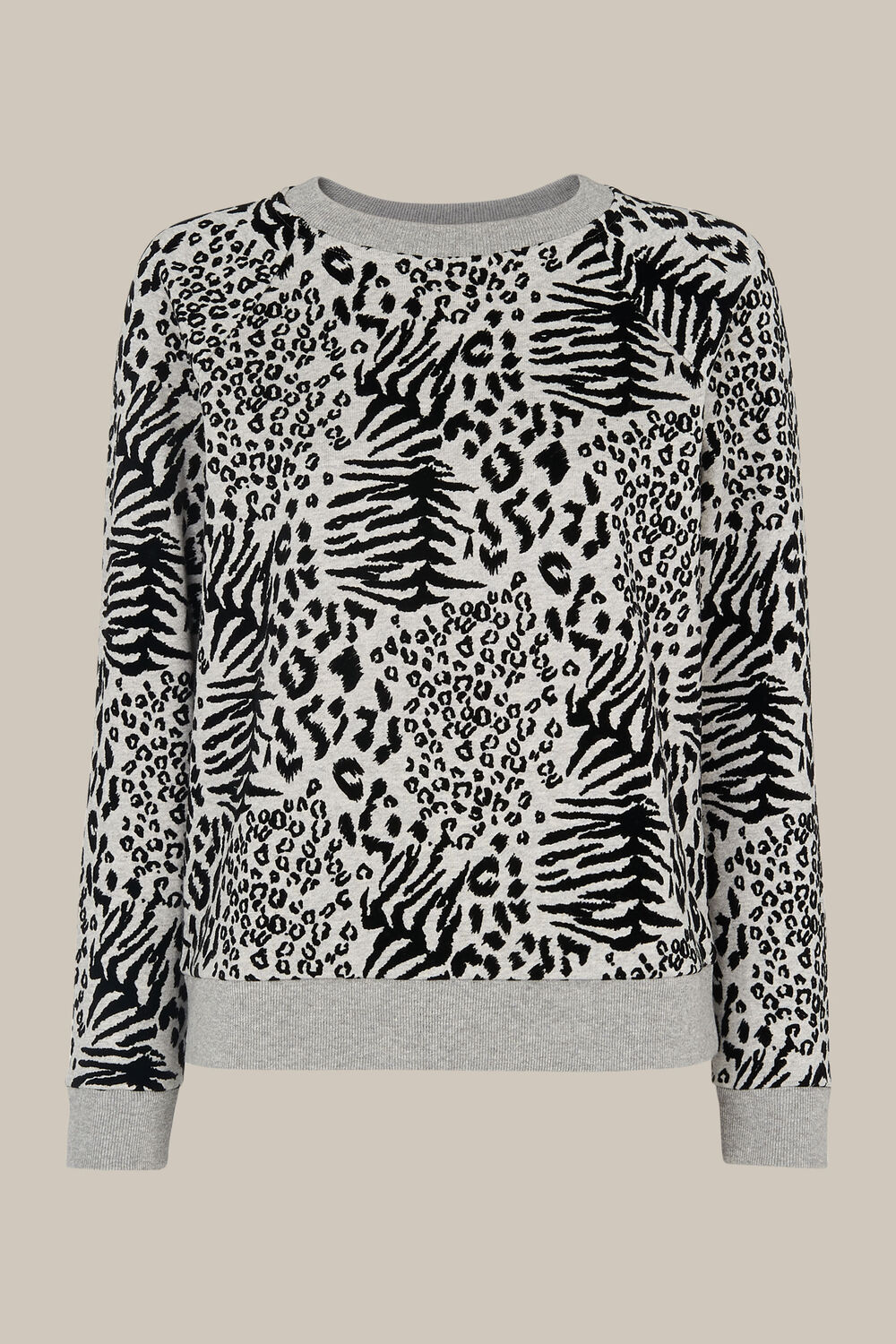 Flocked Animal Sweatshirt