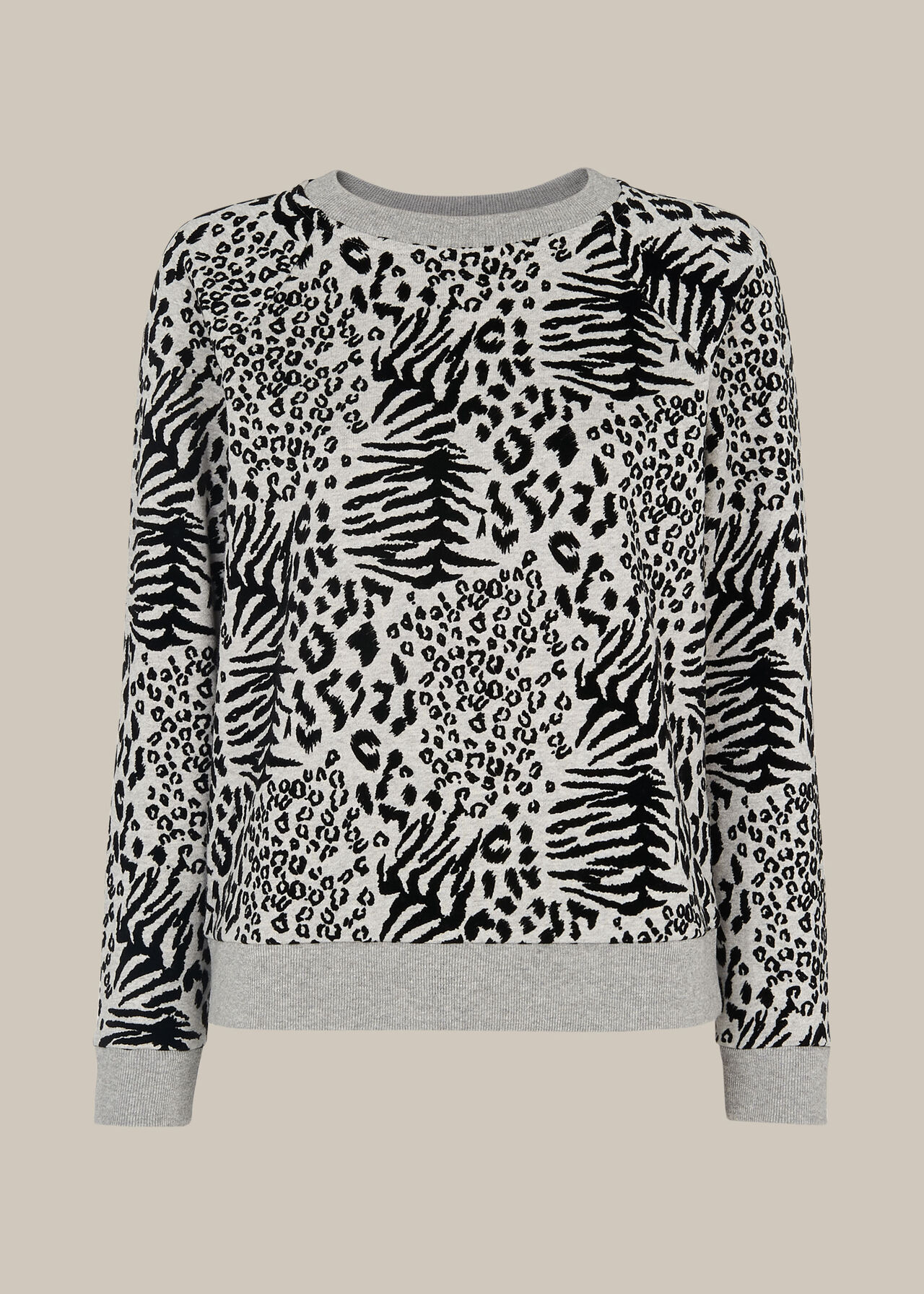 Flocked Animal Sweatshirt