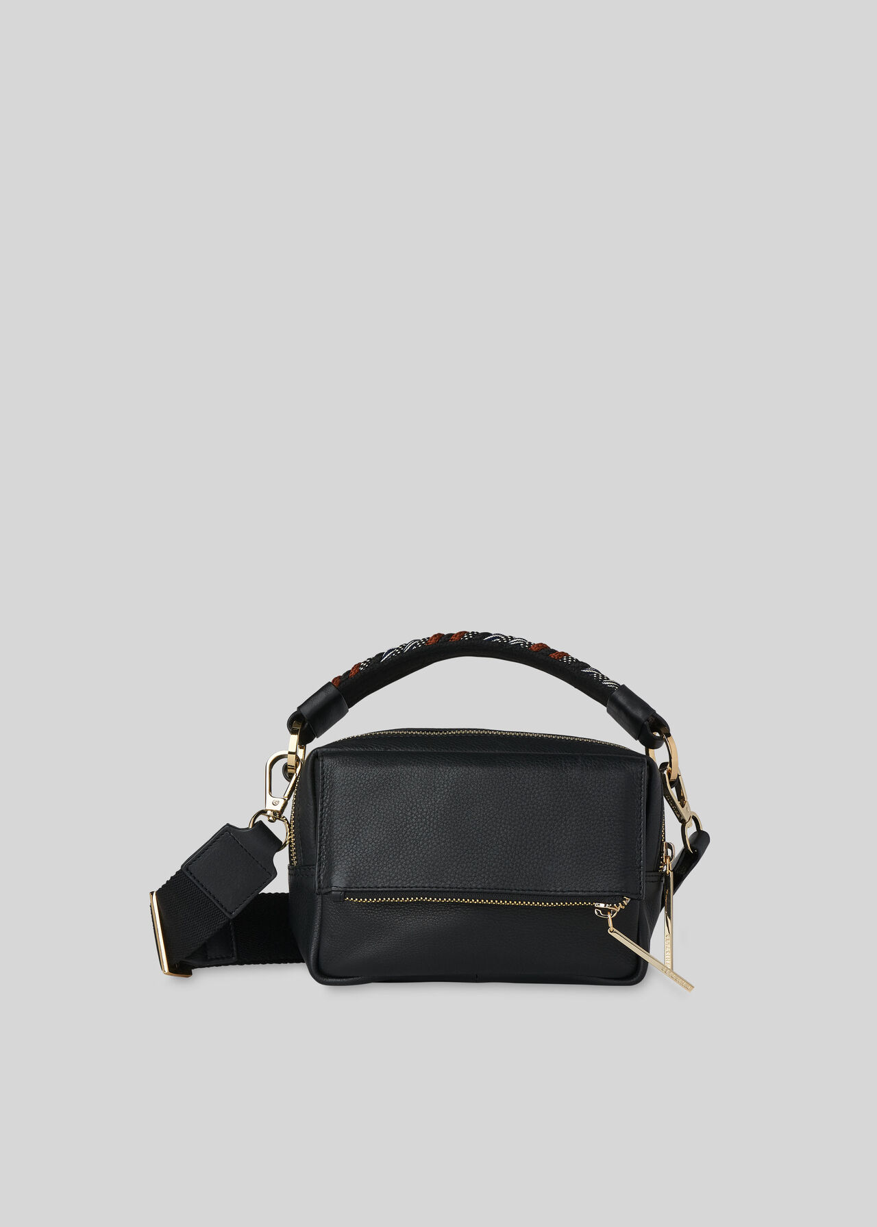 Black Bibi Woven Handle Crossbody | WHISTLES