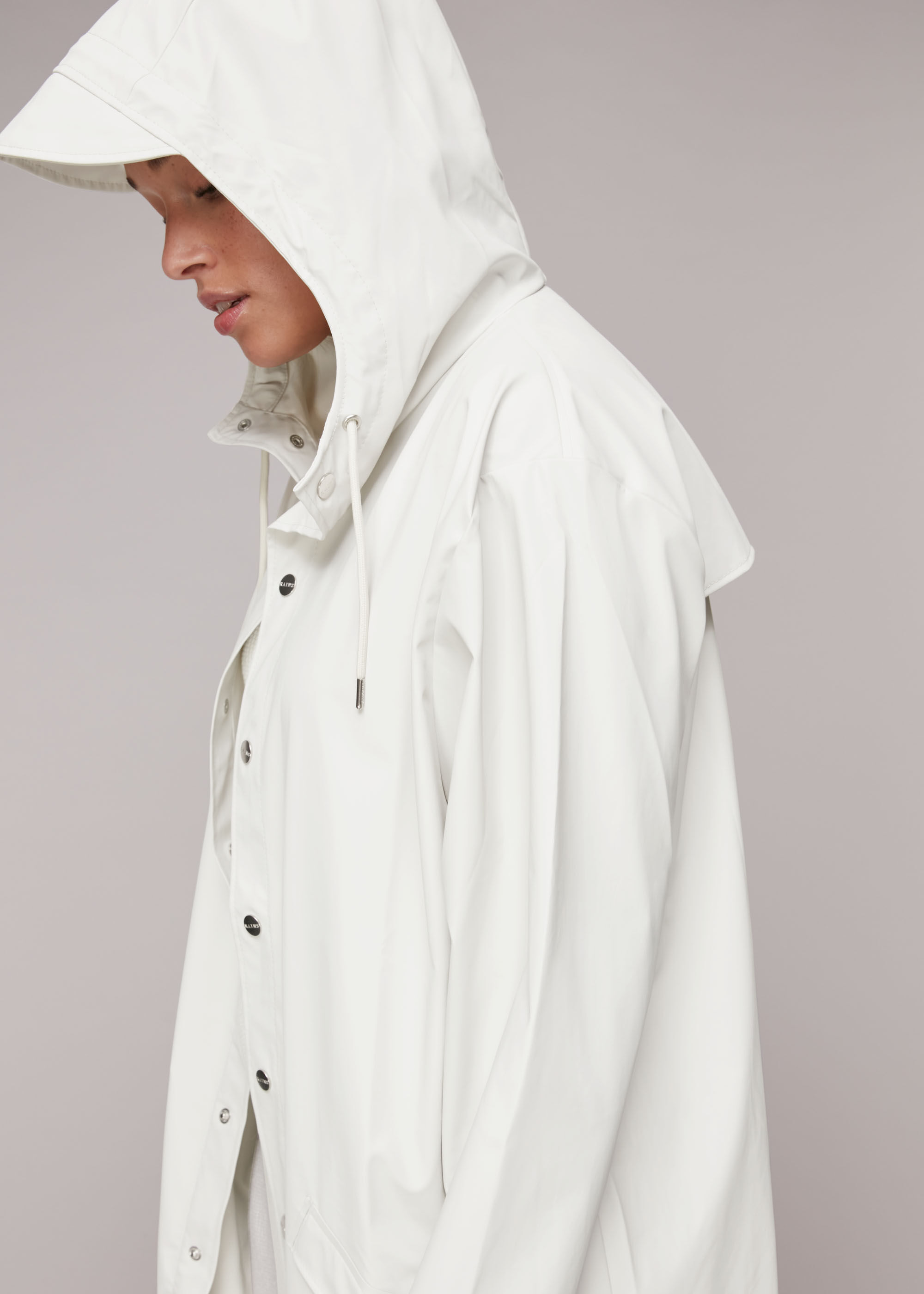 Rain sales coat white