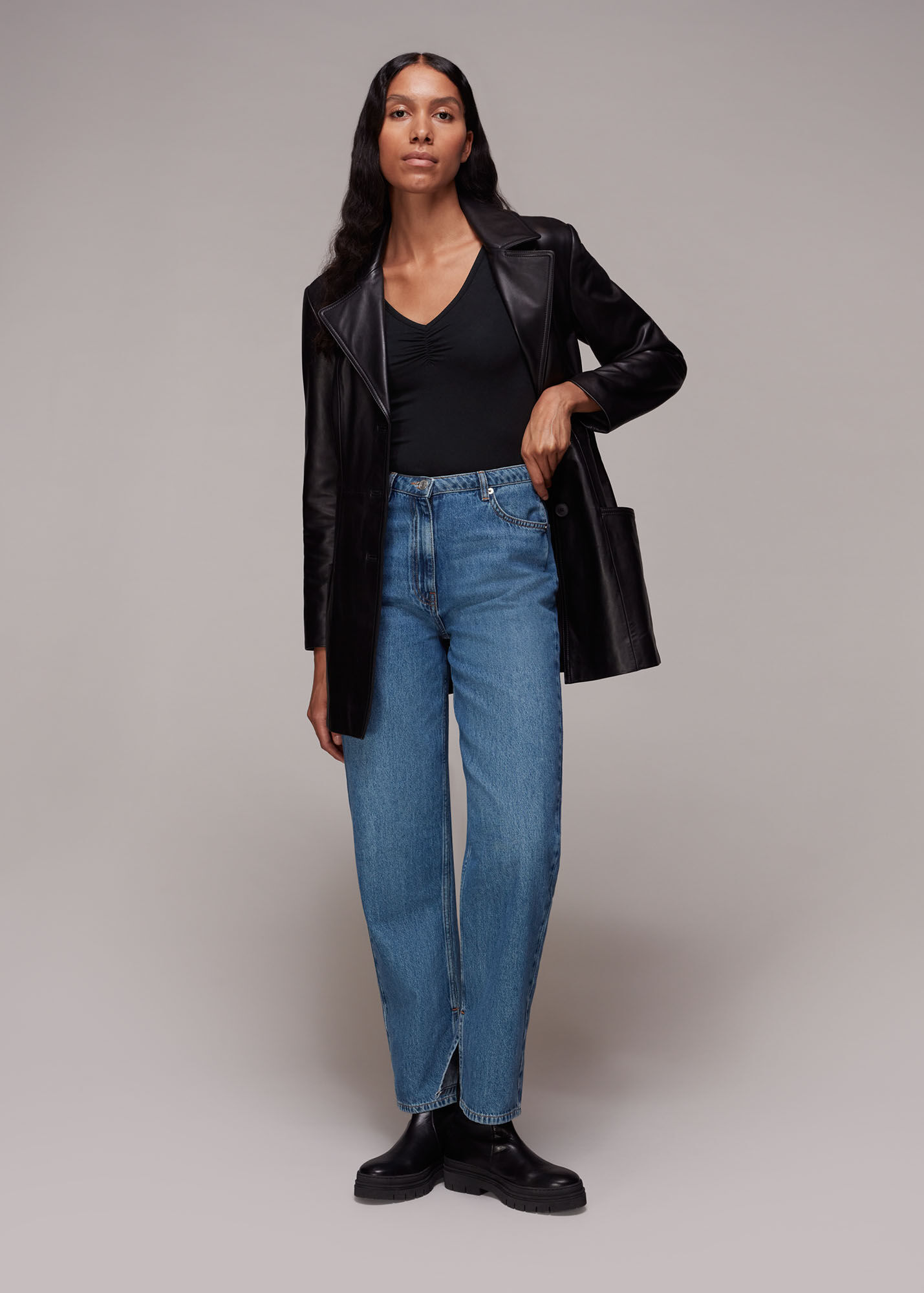 Black Freya Bodysuit WHISTLES Whistles UK