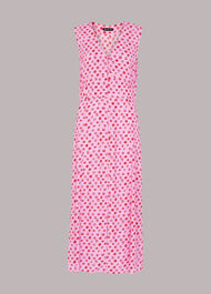 Moon Floral Print Midi Dress
