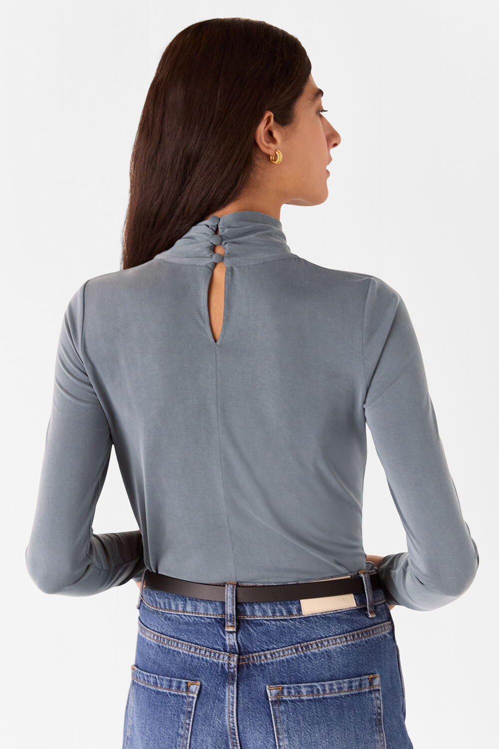 Twist Neck Jersey Top