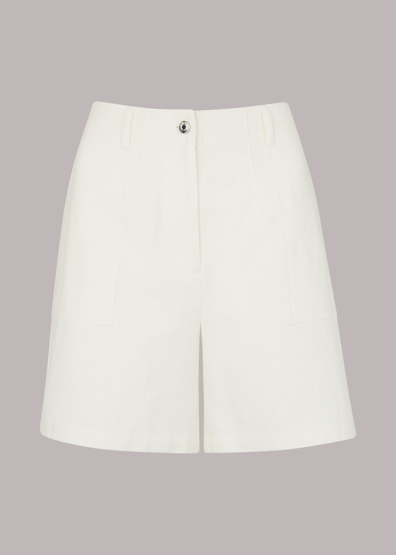 White Zoey Pocket Detail Short | WHISTLES