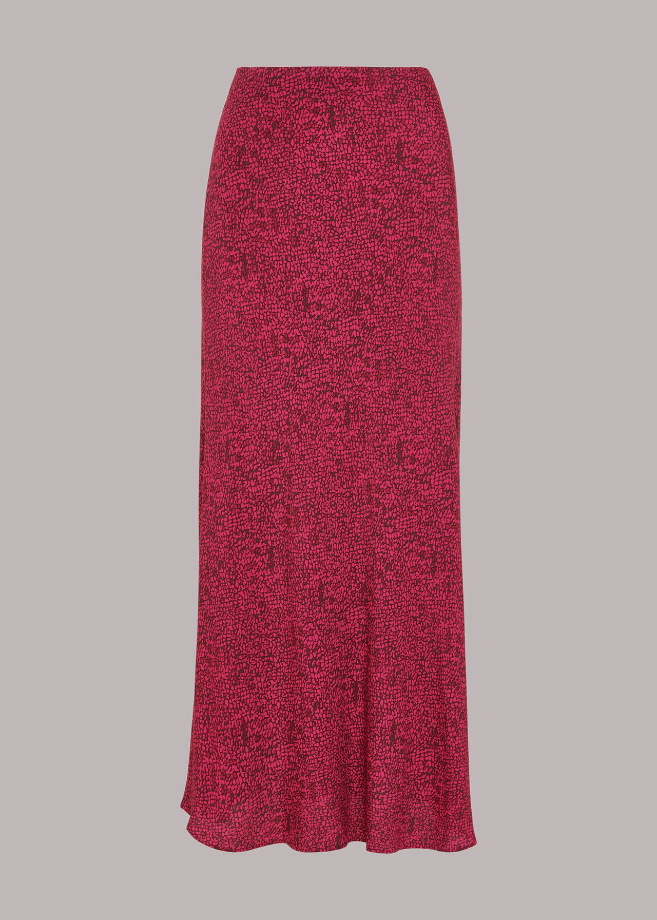 Abstract Snake Bias Cut Skirt
