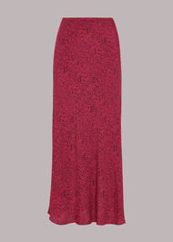 Abstract Snake Bias Cut Skirt
