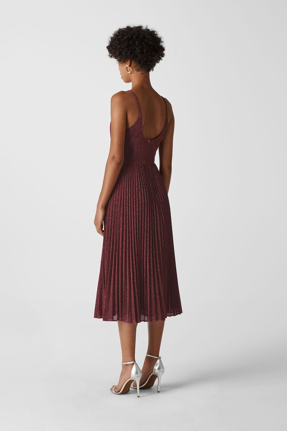 Regina Sparkle Pleated Dress Pink