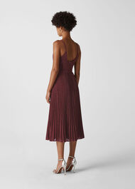 Regina Sparkle Pleated Dress Pink