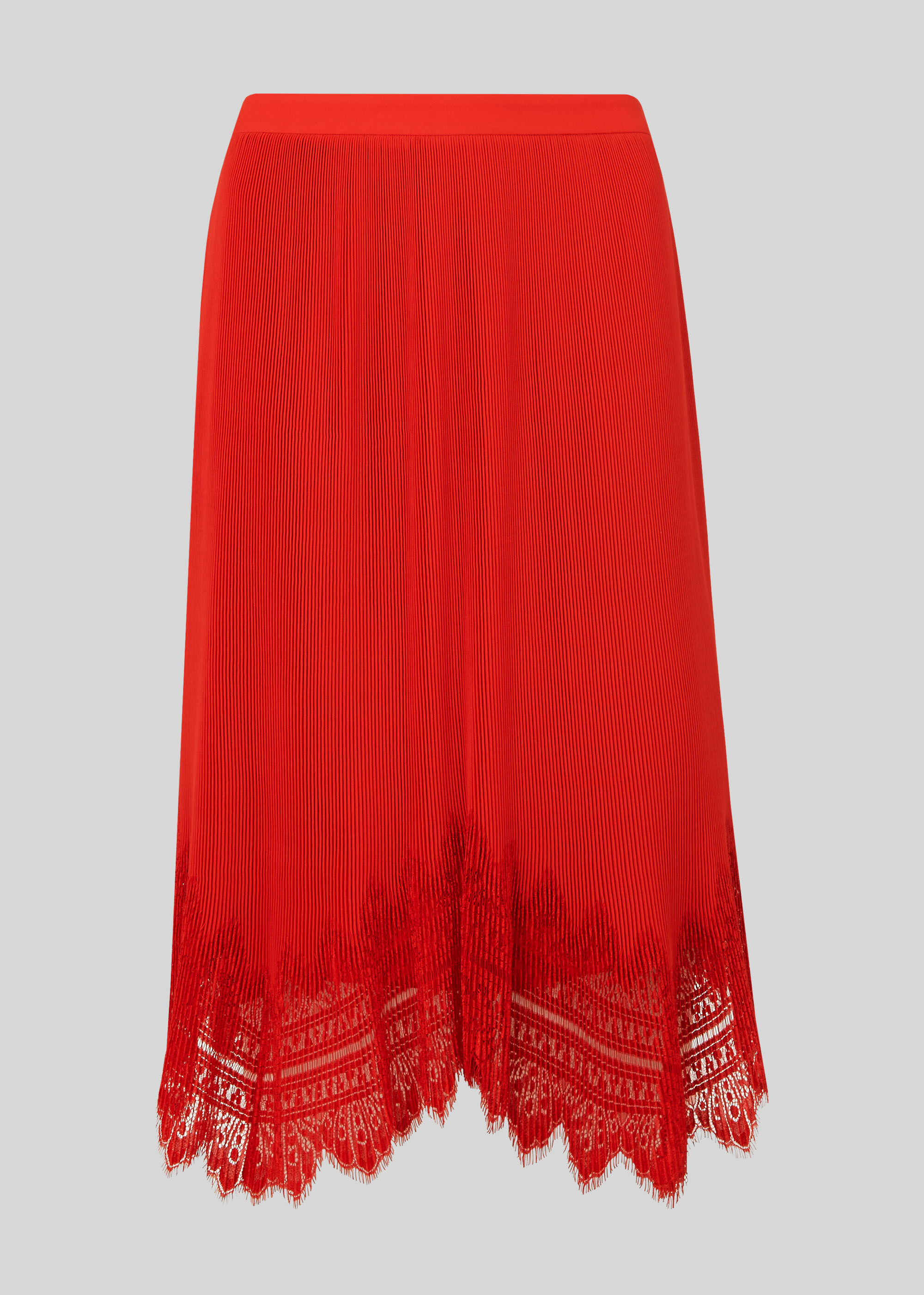Whistles red pleated skirt hotsell