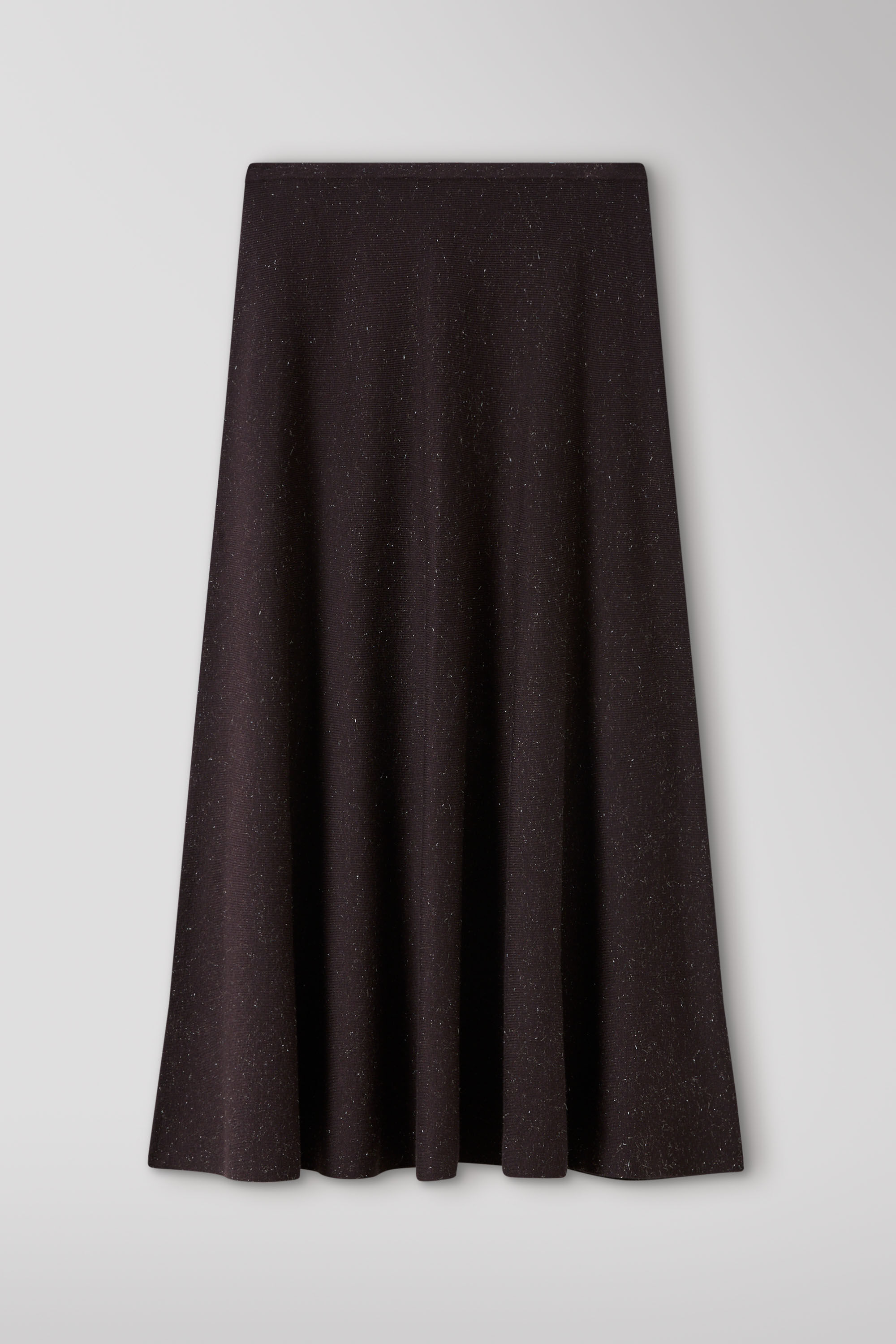 Brown Annie Sparkle Knit Midi Skirt | WHISTLES | Whistles US |