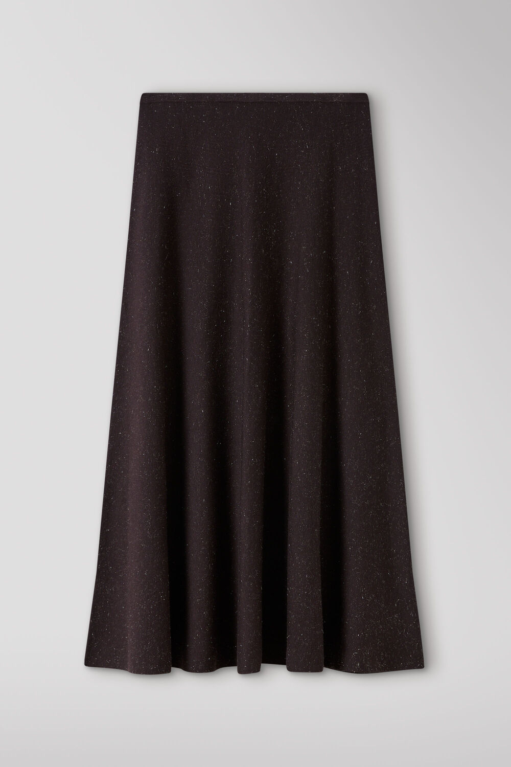 Brown Annie Sparkle Knit Midi Skirt