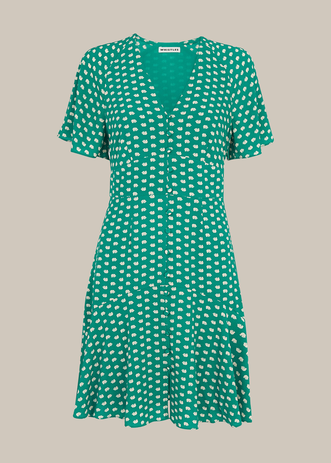 Elephant Print Dress Green/Multi