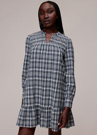 Seersucker Check Flippy Dress