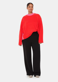 Colour block Crew Neck Knit
