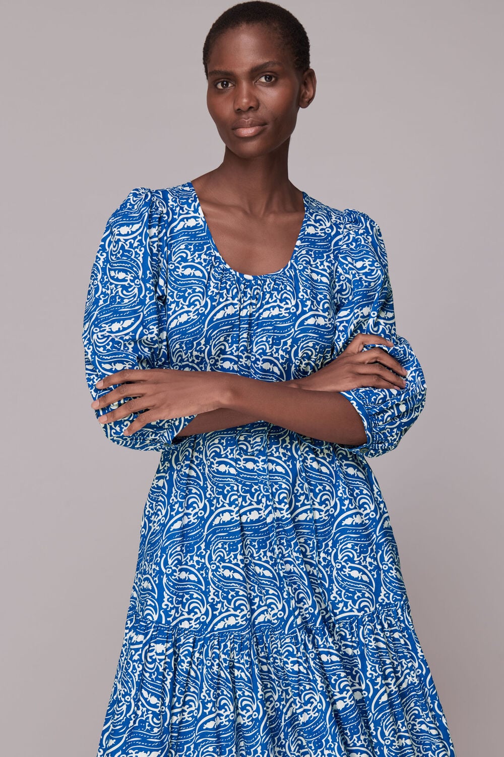 Chaina Print Trapeze Dress