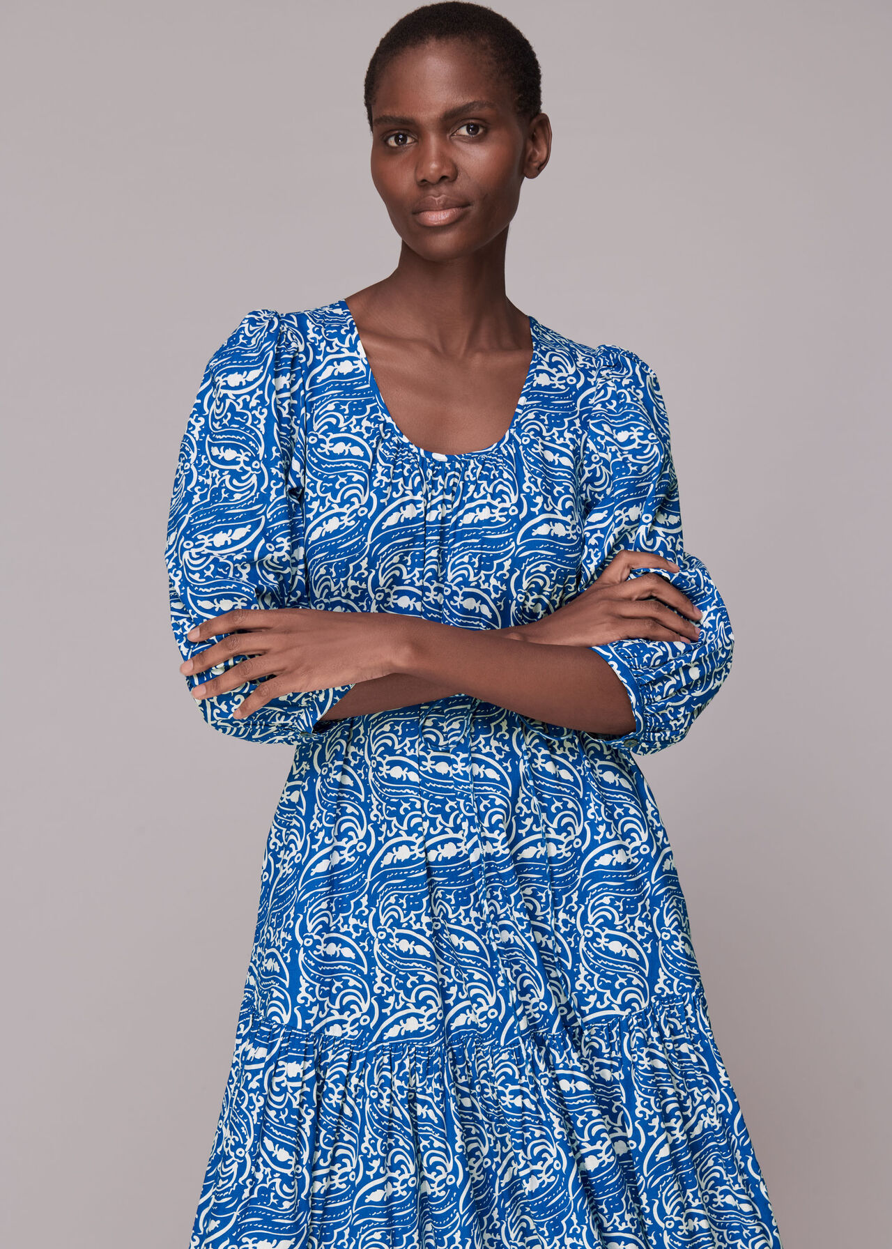 Chaina Print Trapeze Dress