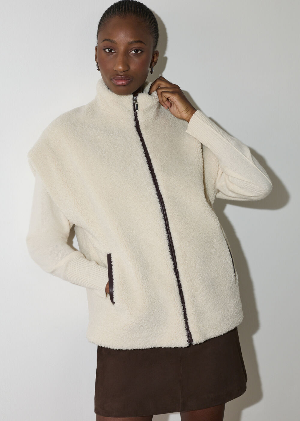 Faux Borg Fleece Gilet