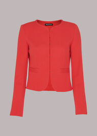 Jersey Collarless Jacket