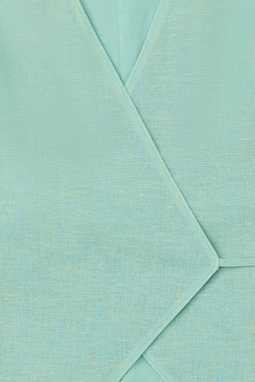 Mint Wrap Front Tie Waistcoat