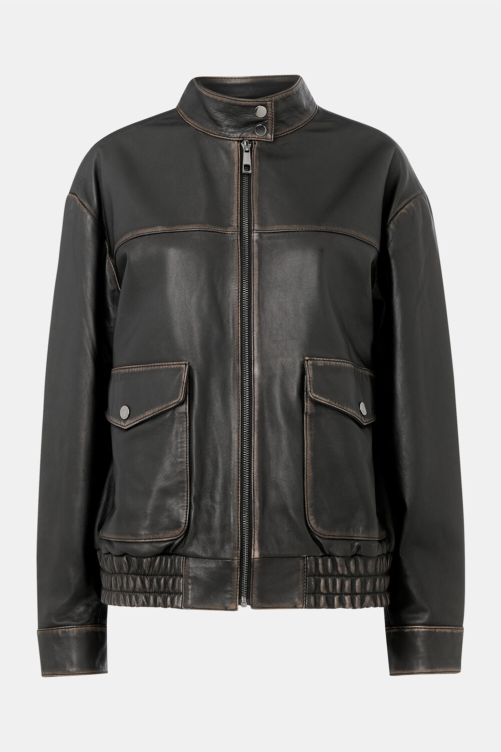 Burnished Leather Bomber