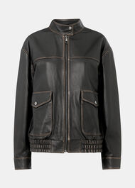 Burnished Leather Bomber