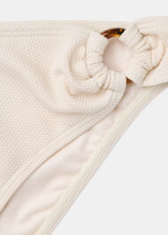 Ivory Ring Detail Bikini Bottom