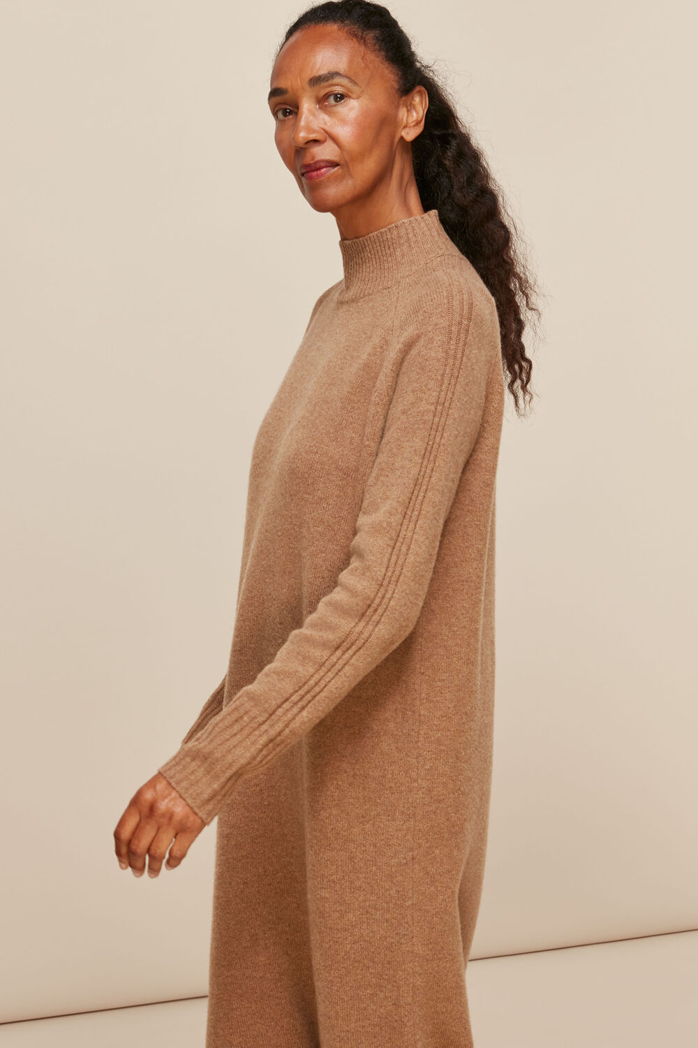 Longline Wool Knit Dress