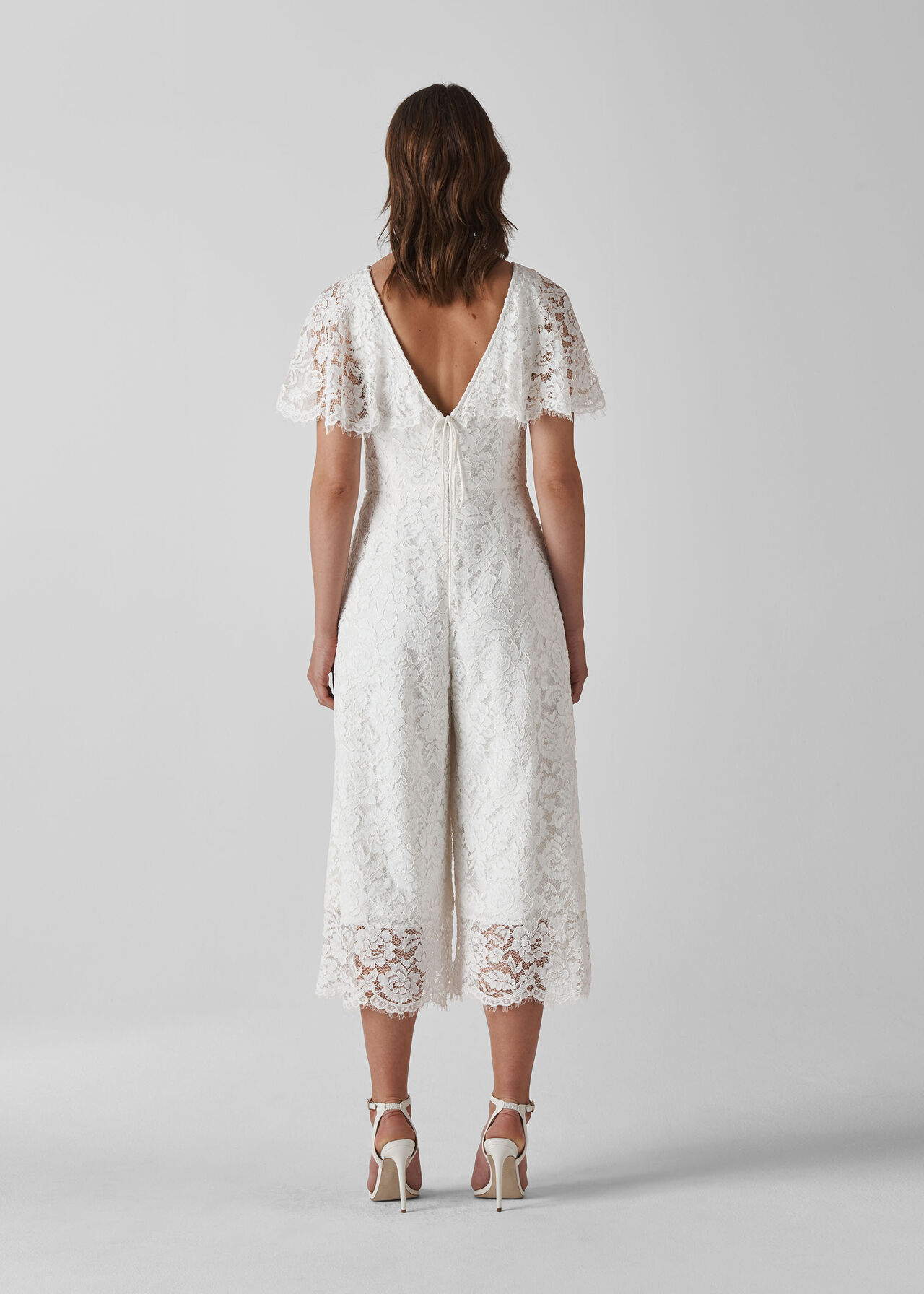 Victoria Lace Wedding Jumpsuit Ivory