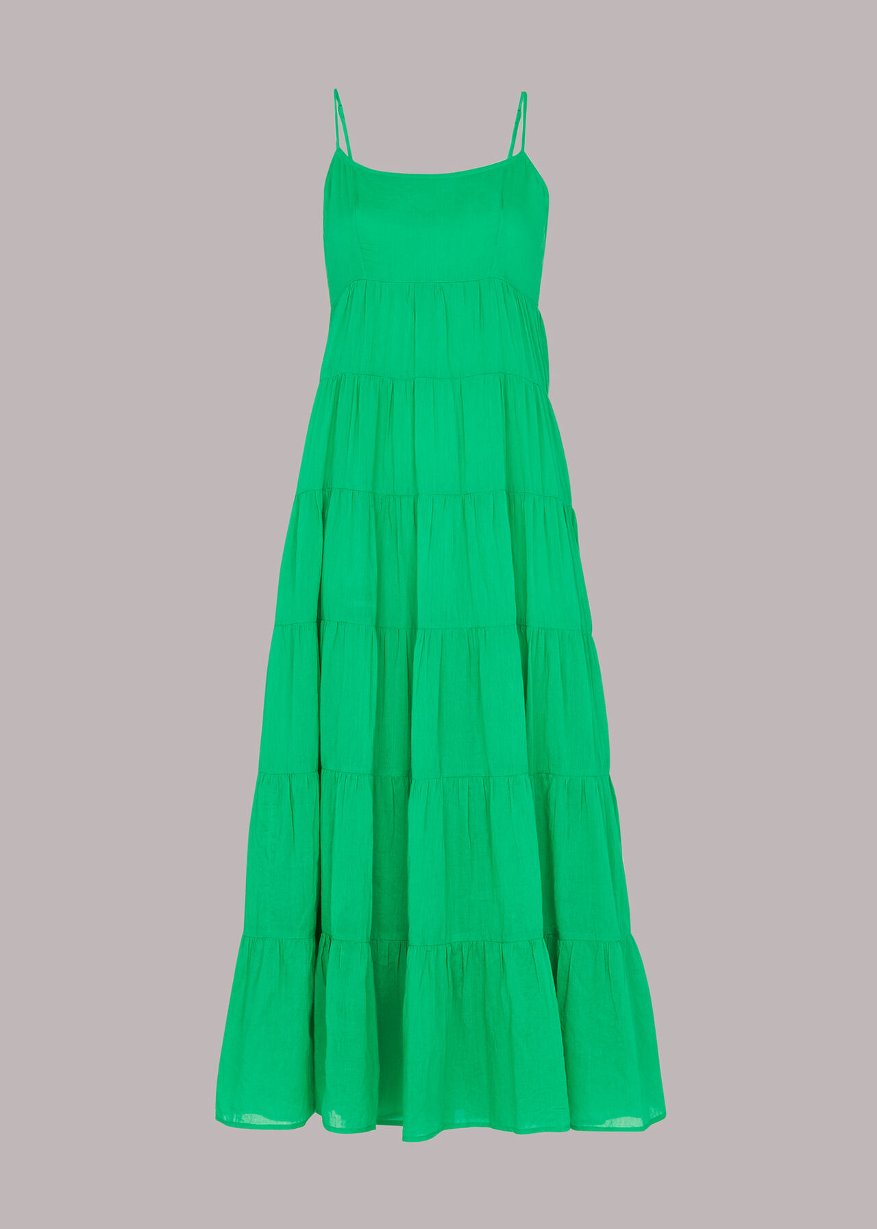 Green Grace Tiered Midi Dress WHISTLES