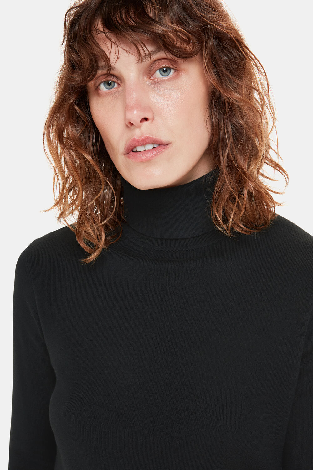 Black Maja Knitted Polo Neck Knit